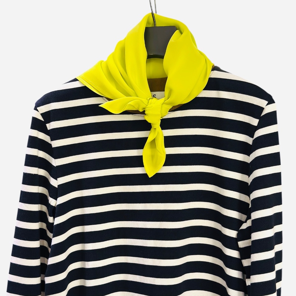 NWT SILKLETTE Flasher Dasher 100% Fine Silk Kerchief Scarf FLUORESCENT YELLOW